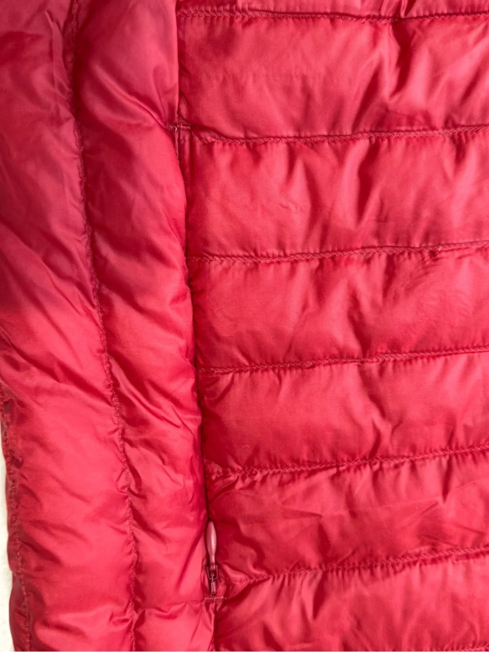 2 Vests-Uniqlo Medium Packable Quilted Vests -Blue and Red Zippered Lightweight